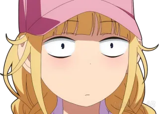 😶 Anime, Sticker, Desenho animado, Garota, Chocada, Engraçado, Reação telegram sticker