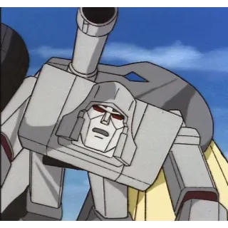 😒 Megatron Transformers robot, cattivo, transformers, cartone animato whatsapp sticker
