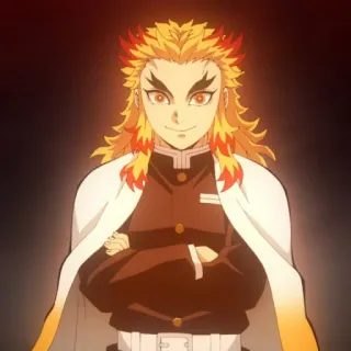 🔥 Rengoku Demon Slayer anime, demon slayer, rengoku, feuer, flammenpillar, manga whatsapp sticker
