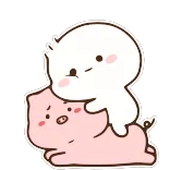 🤗 Мультфильм, Свинья, Милый, Смешной, Стикер, Персонаж telegram sticker