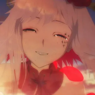 🥀 anime, sorridente, ragazza, arte, cartone animato telegram sticker