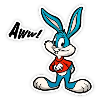 🙂 Aww! Dessin animé, Lapin, Mignon, Animal telegram sticker