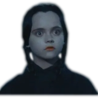😧 Wednesday Addams The Addams Family mercredi, famille addams, christina ricci, gothique, flippant, portrait telegram sticker