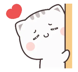 🥰 gato, coração, amor, fofo, animal telegram sticker