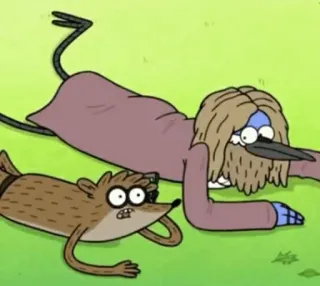 👾 Rigby Regular Show cartoon, regular show, rigby, mordecai whatsapp sticker