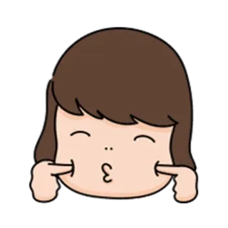 🐼 卡通, 可爱, 女孩, 表情符号, 异想天开, 快乐 telegram sticker