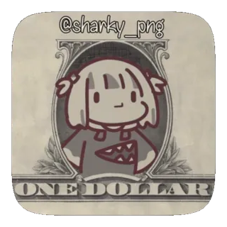 💲 Gawr Gura Hololive ONE DOLLAR whatsapp sticker