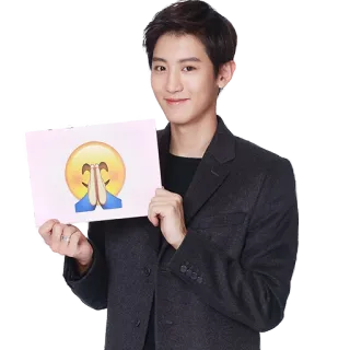 🙏 Emoji, Mann, Lächeln, Segen, Gruß telegram sticker