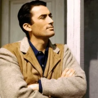 〰 Gregory Peck Schauspieler, Mann, Porträt, Vintage, Altes Hollywood whatsapp sticker