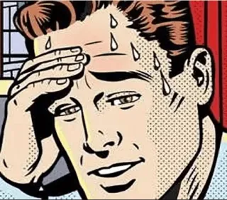 😓 Meme, Sudato, Preoccupato, Ansioso, Nervoso telegram sticker