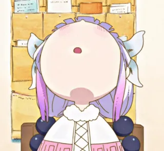 🍥 Kanna Kamui Miss Kobayashi's Dragon Maid Anime, Kanna, Dragon Maid, Kanna Kamui, Cartoon whatsapp sticker