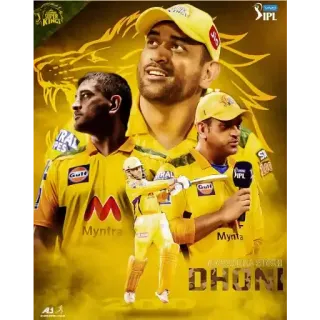 💛 DHONI sports, cricket, DHONI, joueur, IPL whatsapp sticker