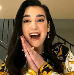😍 Dua Lipa певица, женщина, портрет, музыка, Дуа Липа telegram sticker
