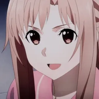 🐭 Asuna Yuuki Sword Art Online anime, character, girl, cute, kawaii, manga whatsapp sticker