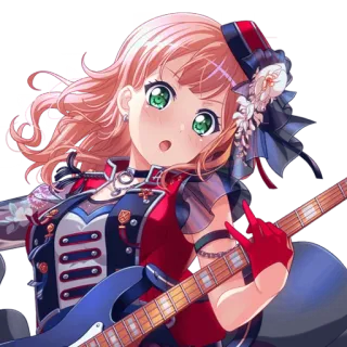 🦩 อนิเมะ, วงดนตรี, เพลง, กีตาร์, ผู้หญิง telegram sticker