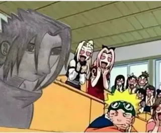 😎 Sasuke Uchiha Naruto anime, classroom, naruto, sakura, sasuke telegram sticker