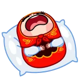 😴 Matryoshka, Boneka Rusia, Tidur, Boneka, Bantal, Kartun whatsapp sticker