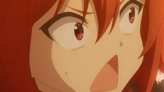 😱 动漫, 震惊, 惊讶, 女性, 红发, 卡通 telegram sticker