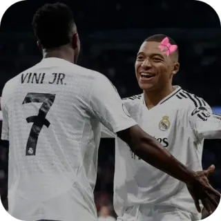 💋 Vinicius Junior, Kylian Mbappe Real Madrid VINI JR. telegram sticker
