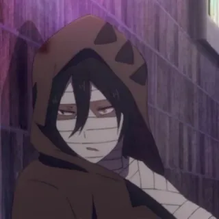 🦇 Zack Angels of Death Anime, Karakter, Perban, Hoodie, Zack telegram sticker
