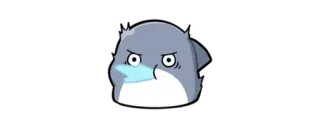 🦈 requin, animal, dessin animé, mignon, poisson, océan telegram sticker