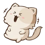 🤣 gato, fofo, animal, feliz, desenho animado, adesivo telegram sticker