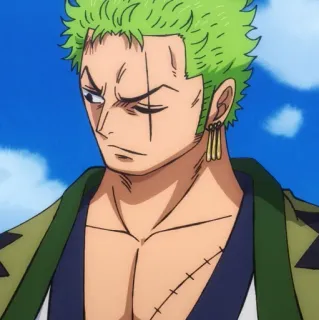 🍾 Zoro One Piece Аниме, Ван Пис, Ророноа Зоро, Зоро, Мечник telegram sticker