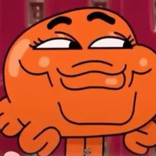😏 Darwin Watterson The Amazing World of Gumball Cartoon, Fisch, Orange, Lächeln, Lustig, Darwin whatsapp sticker