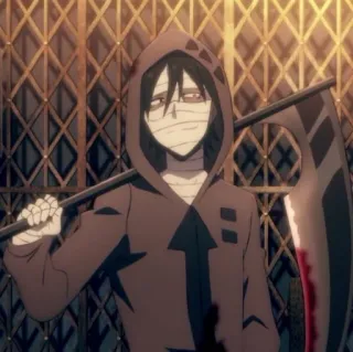 🦇 Zack Angels of Death Anime, Karakter, Sabit, Darah, Perban telegram sticker