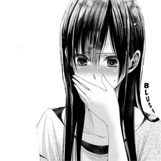 😳 BLUSH Anime, Mangá, Garota, Ruborizar, Fofo, Ilustração, Desenho animado telegram sticker