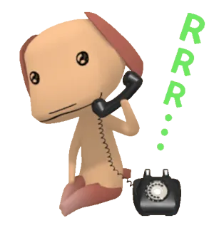 📞 RRR... telefono, parlare, 3D, cartoni animati, personaggio telegram sticker