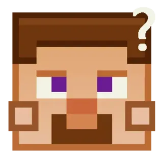 🧐 Steve Minecraft Minecraft, Steve, video game, pixel art, question mark, confused telegram sticker