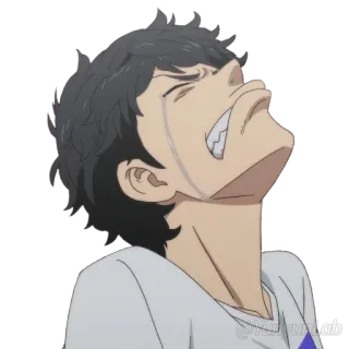 😭 animé, pleurer, triste, dessin animé, émotion, personnage whatsapp sticker