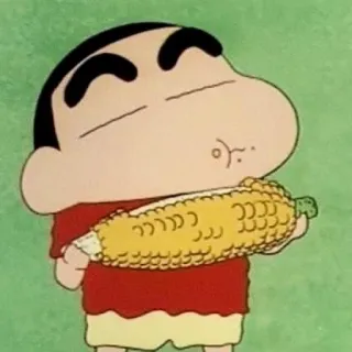 💈 Shin-chan Crayon Shin-chan 만화, 애니메이션, 음식, 옥수수, 짱구 whatsapp sticker