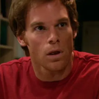 😯 Dexter Morgan Dexter televisión, asesino en serie, sangre, crimen, drama telegram sticker