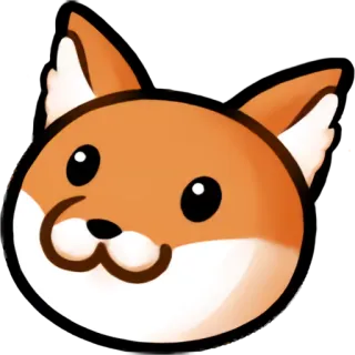 🙂 raposa, animal, fofo, laranja, desenho animado whatsapp sticker