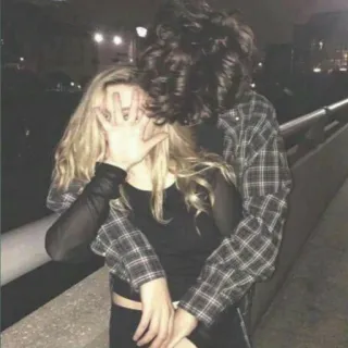 ❤ couple, amour, romance, nuit, étreinte, relation telegram sticker