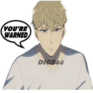 ⚠️ Loid Forger Spy x Family YOU'RE WARNED Anime, Warnung, Charakter, Loid Forger, Spy x Family telegram sticker