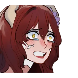 😱 อนิเมะผู้หญิง, ร้องไห้, เศร้า, อารมณ์, ผู้หญิง, ตัวละคร telegram sticker
