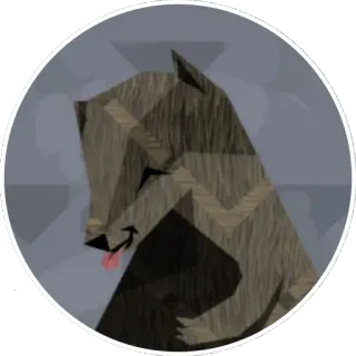 😜 animal, perro, geométrico, pegatina, abstracto, ilustración telegram sticker