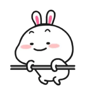 🪃 thỏ, dễ thương, nhãn dán, phim hoạt hình, động vật, thỏ con telegram sticker