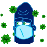 🦠 máscara, vírus, saúde, proteção, corona, pandemia telegram sticker