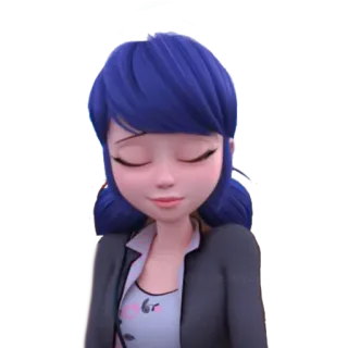 😓 Marinette Dupain-Cheng Miraculous: Tales of Ladybug & Cat Noir 만화, 소녀, 십대, 애니메이션, 마리네뜨, 미라큘러스 레이디버그 whatsapp sticker