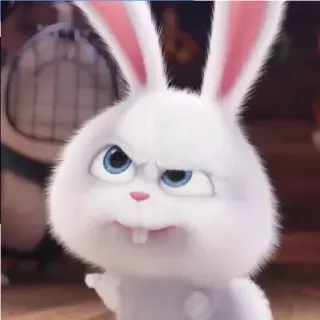 🐰 Snowball The Secret Life of Pets 雪球, 小兔子, 兔子, 爱宠大机密, 卡通人物, 可爱, 动物 telegram sticker