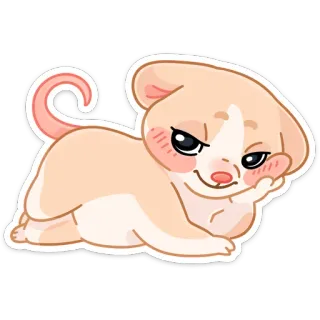 ☺️ dog, puppy, cute, cartoon, animal telegram sticker