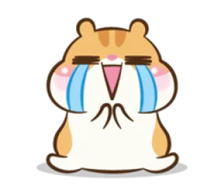 ☺️ 仓鼠, 哭泣, 伤心, 表情符号, 卡通, 情感 telegram sticker