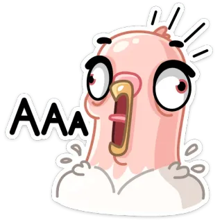 😱 AAA kartun, berteriak, lucu, ekspresi, karakter telegram sticker
