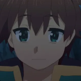 ⚔️ Kazuma Konosuba 动漫, 男性, 棕色头发, 绿色眼睛 telegram sticker