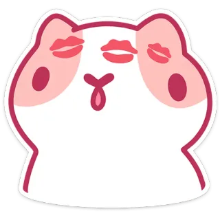 💋 cat, cute, animal, kawaii, sticker telegram sticker