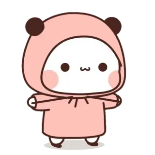 ☺️ carino, panda, cartone animato, kawaii, adesivo, animale, chibi telegram sticker